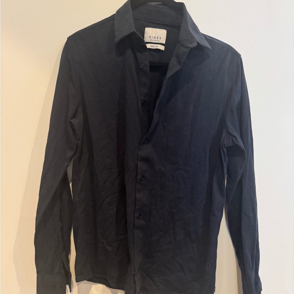 Men's Black Casual Button Down Shirt